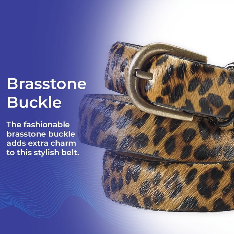 Sagefinds Leopard Print Leather Belt for Women, Fashion  display picture 3