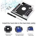 thumbnail image 3 of Caddy de disco duro, adaptador de Caddy de disco duro, soporte de memoria SSD SATA a SATA HDD de 9,5 mm para portátiles HP Dell Acer ASUS Lenovo, 3 of 4