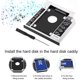 thumbnail image 3 of Caddy de disco duro, adaptador de Caddy de disco duro, soporte de memoria SSD SATA a SATA HDD de 9,5 mm para portátiles HP Dell Acer ASUS Lenovo, 3 of 4