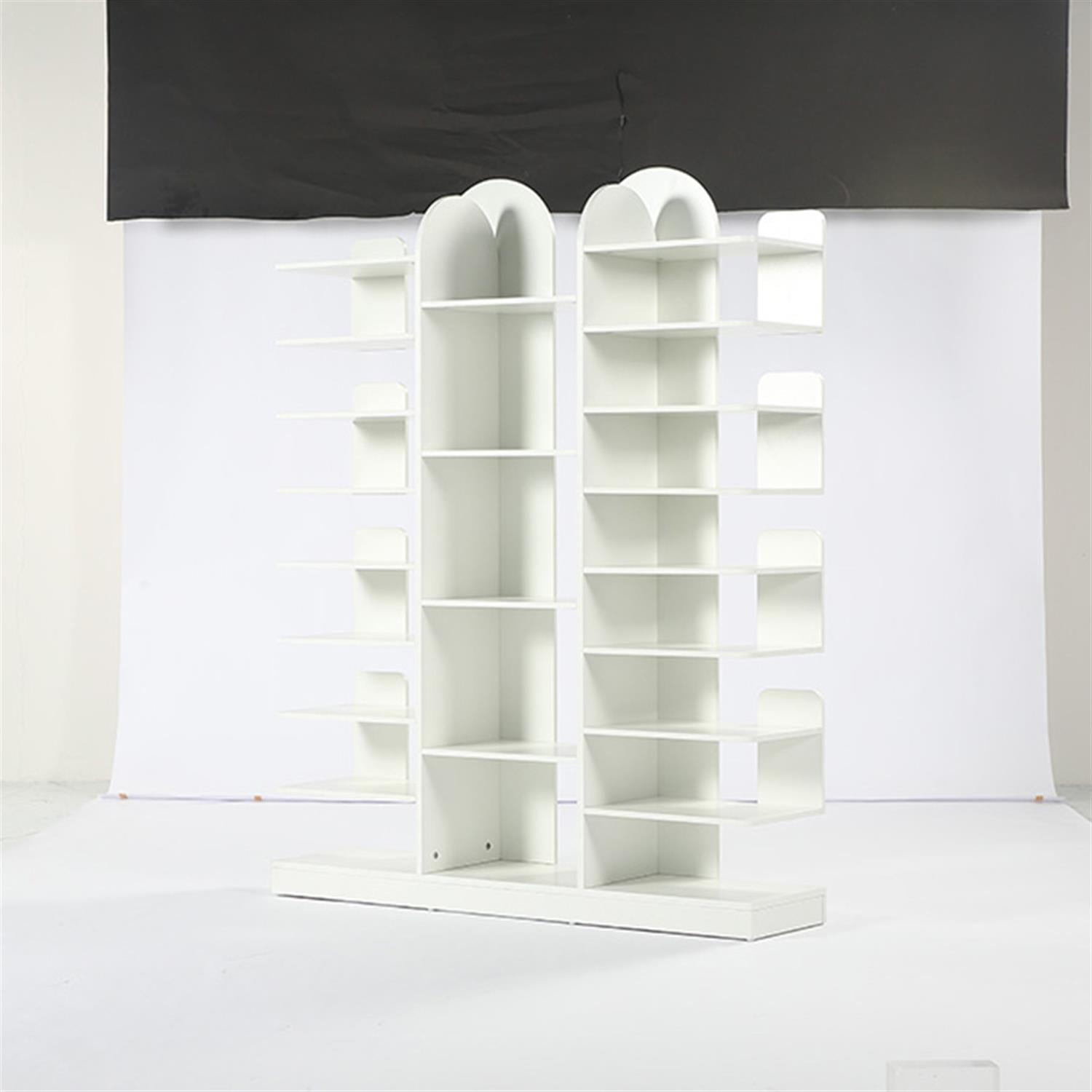 Demi Bonn Wooden Shoe Rack, 13-Tier Freestanding Entryway Shoe Organizer with Open Shelves, White