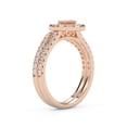 thumbnail image 4 of AFFY Halo Engagement Ring With Curved Band Bridal Set Ring for Women, 0.90 Carat (Ctw) Lab Grown Diamond Ring 10K Solid Rose Gold F-G, VS-SI Quality Ring Size-9, 4 of 6