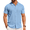 Light Blue, variant on COOFANDY Mens Knit Shirt Short Sleeve Button Down Shirts Casual Summer Beach Vintage Polo Shirts