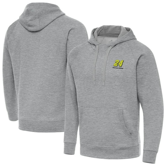 Men's-Antigua Heather Gray William Byron Victory Tall Pullover Hoodie