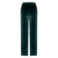 thumbnail image 4 of Lmnyox High Waist Trousers for Women Flowy Wide Leg Velour Palazzo Pants Fall Trendy Longe Pants, 4 of 5