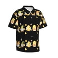 thumbnail image 2 of Daiia Bee Happy Sunflower Gnomes Hawaiian Shirt for Men Gentle Cotton Regular Short Sleeve Casual-Medium, 2 of 9