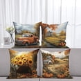 thumbnail image 5 of Dashan Fall Throw Pillow Covers 20x20 4 PCS Thanksgiving Pumpkin Couch Cushion Pillowcases for Bedroom Home Decor, 5 of 6
