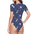 thumbnail image 4 of Naloa Squirrel Flower Women's Short-Sleeved Onesie, One-Piece Swimsuit for Parties, dates, clubs - Small, 4 of 9