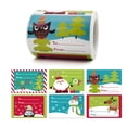 thumbnail image 2 of Rectangle Roll Christmas Holiday Card Gift Packaging Cute Cartoon Decoration Sticker Label, 2 of 9