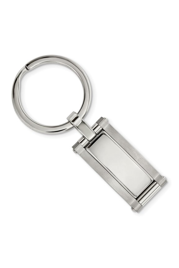 Stainless Steel Engravable Brushed and Polished Key Chain Jewelry Gifts for Men