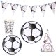 thumbnail image 1 of 33 Uds. Pancarta temática de fútbol, vajilla desechable de moda, platos y vasos de papel, juego de servilletas, suministros para fiestas (blanco y negro) FRCOLOR Hogar5682021, 1 of 7