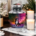 thumbnail image 6 of MUKTIVE Dog Adults Urn for Human Ashes Men - Funeral Urns for Adult Ashes Women - Pink Decorative Urn for Burial - 10 Inch Large Urns for Memorial Adults, 6 of 7
