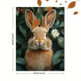 thumbnail image 3 of Qisvanset Framed Canvas Wall Art 12x16 Inch Realistic Rabbit Greenery Nature Rustic Wall Decor, 3 of 5