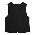 thumbnail image 4 of WNEGSTG Vests for Women 2023 Spring and Autumn Linen Vest Sleeveless Casual Vest Solid Sweetheart Cotton Linen Short Coat, 4 of 4