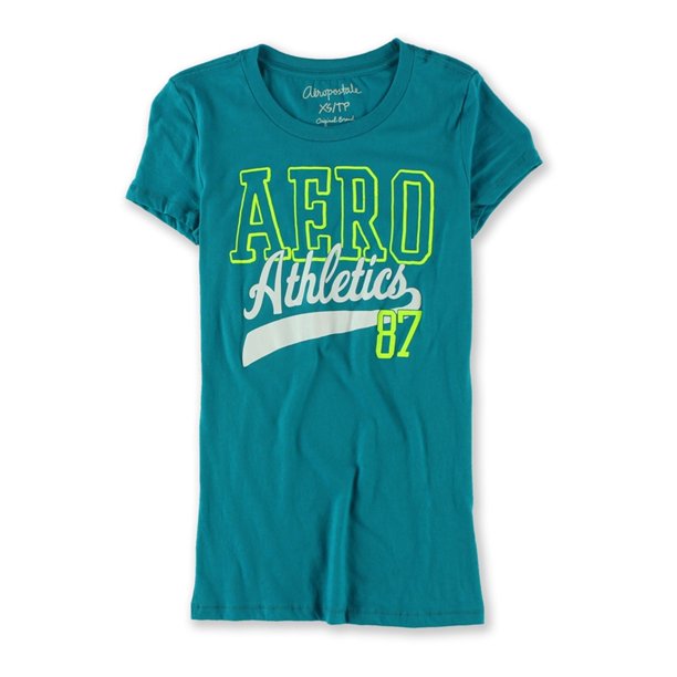 Camiseta gráfica Aeropostale Athletics Logo para mujer verde XS