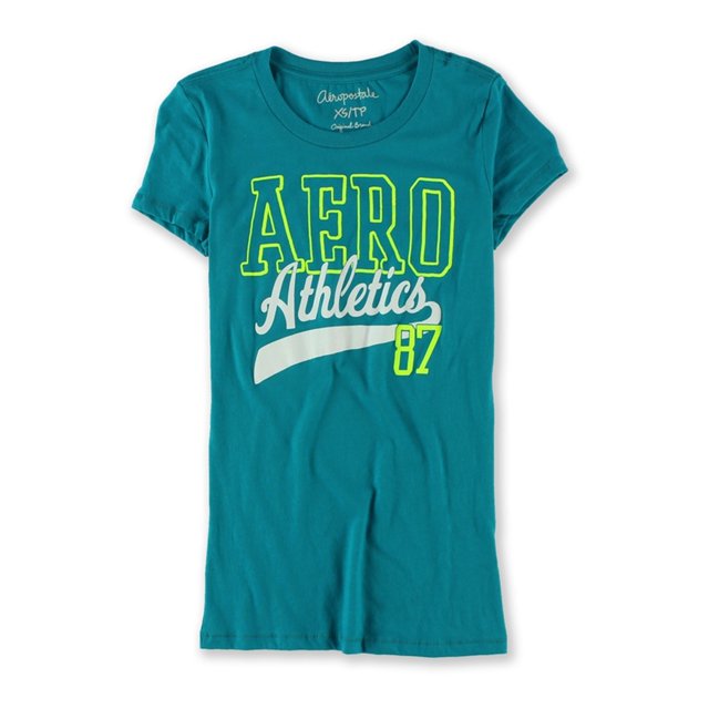 Camiseta gráfica Aeropostale Athletics Logo para mujer verde XS