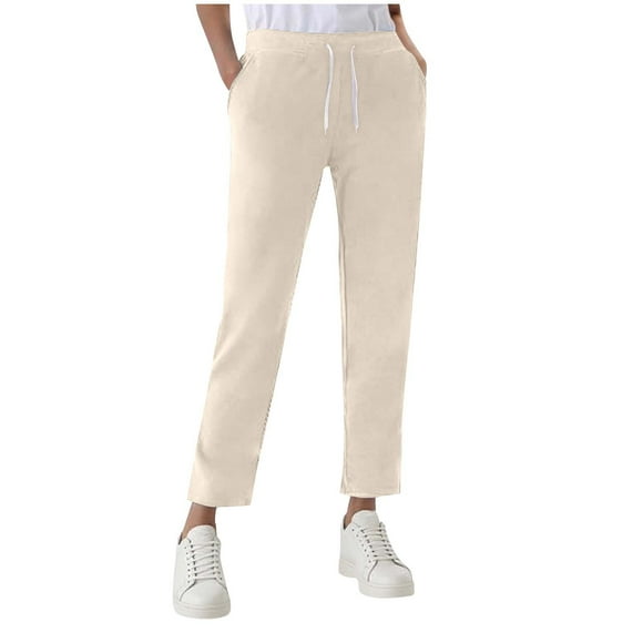 cfhntfmh Sweatpants for Women Fleece Lined Yoga Casual Pants Open Bottom Lounge Pants Athletic Workout Jogger with Pockets