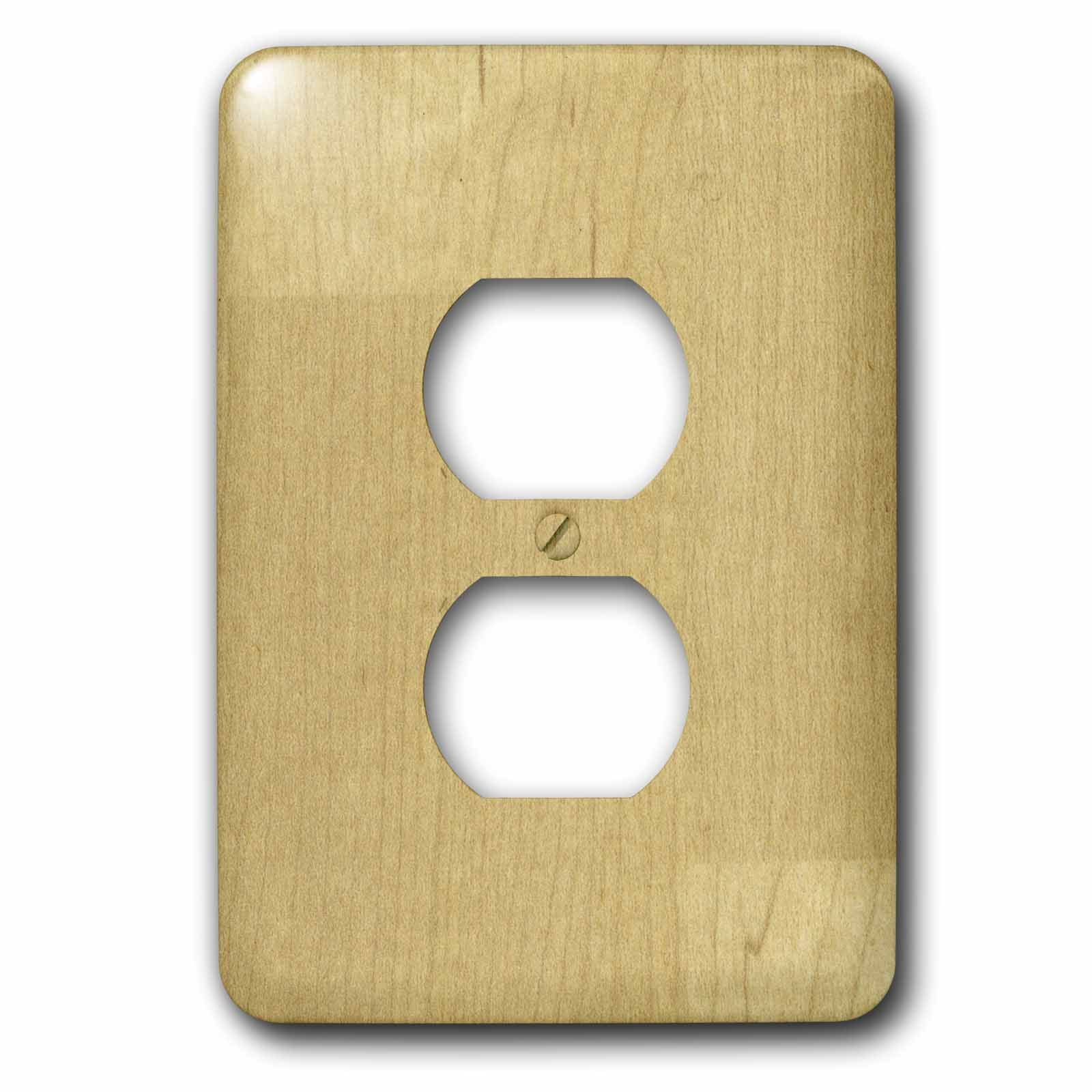 3dRose Light Maple Wood 2 Plug Outlet Cover (lsp_41595_6)