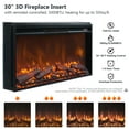 thumbnail image 6 of T4TREAM Farmhouse 70" Fireplace TV Stand for TVs up to 80", Highboy Entertainment Center with 30" Electric Fireplace, Off White, 6 of 10