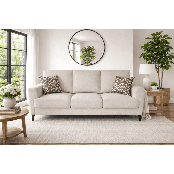 K-Living Fabric Sofa in Beige Color
