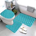 thumbnail image 3 of Bathroom Rugs Sets 3 Piece - Blue Sea horses Absorbent Non Slip Bath Mats, U-Shape Toilet Lid Cover, Contour Mat, Soft Washable Shower Mats Bath Rug Mat for Bathroom Tub Toilet, 3 of 7