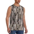 thumbnail image 2 of Easygdp Wooden Texture Men's Breathable Tank Tops Sleeveless Sporty T Shirts for Basketball, Mountaineering, Bodybuilding -Medium, 2 of 8