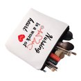 thumbnail image 2 of Nurse Life Gift Nurse Appreciation Gift Nursing Is a Work Of Heart EKG Heartbeat Nursing Makeup Bag Medical School Student Graduation Gift, 2 of 7
