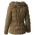 thumbnail image 3 of Ma Croix Womens Fur Lined Coat with Belt Quilted Faux Fur Insulated Winter Jacket Parka Outerwear, 3 of 5