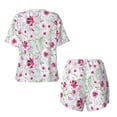 thumbnail image 5 of Picia Lilies Flowers Pajamas Sets for Women Soft Short-Sleeved Pjs with Lounge Shorts Two Piece Sleepwear-Large, 5 of 9