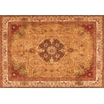thumbnail image 1 of Ahgly Company Indoor Rectangle Medallion Orange Traditional Area Rugs, 6' x 9', 1 of 1