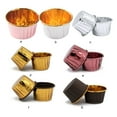 thumbnail image 4 of Bewildely Paquete de 100 Cupcake Liner Muffin Mold Postre Cake Cup Pan Wrappers Inicio Comedor Bar Hotel Panadería Café Cocina Hornear Herramientas y accesorios para hornear Oro, 4 of 6