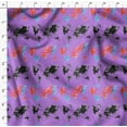 thumbnail image 4 of Soimoi Purple Georgette Viscose Fabric Text & Map Watercolor Print Sewing Fabric Yard 42 Inch Wide, 4 of 5