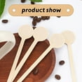 thumbnail image 4 of LANFENG 6 Inch Disposable Wooden Stir Sticks - 100PCS - Ideal for Coffee, Milk, Cocktail & Tea - Round End Coffee Stirrers, 4 of 7