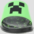 thumbnail image 2 of Minecraft Boys' Sport Slide Sandals, Indoor Outdoor Pool Slide, Black/Green, Size 5/6 Big Kid, 2 of 6