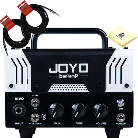 JOYO Bantamp VIVO Mini 20W Distortion Channel Pre Amp Tube Hybrid Guitar Amp head with Built in Cab Speaker Amp Simulation and Bluetooth Wireless Connectivity with 2 Instrument Cable and Polishing (Best Pre Built Htpc)