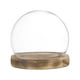 thumbnail image 1 of Cúpula de Vidrio Cloche Uxcell, Tarro Esférico D3.9In con Base de Madera para DIY Globos de Nieve/Pequeñas Plantas/Flores/Velas/Modelos/Souvenirs, Caja de Exhibición de Vidrio [Blanco], 1 of 1