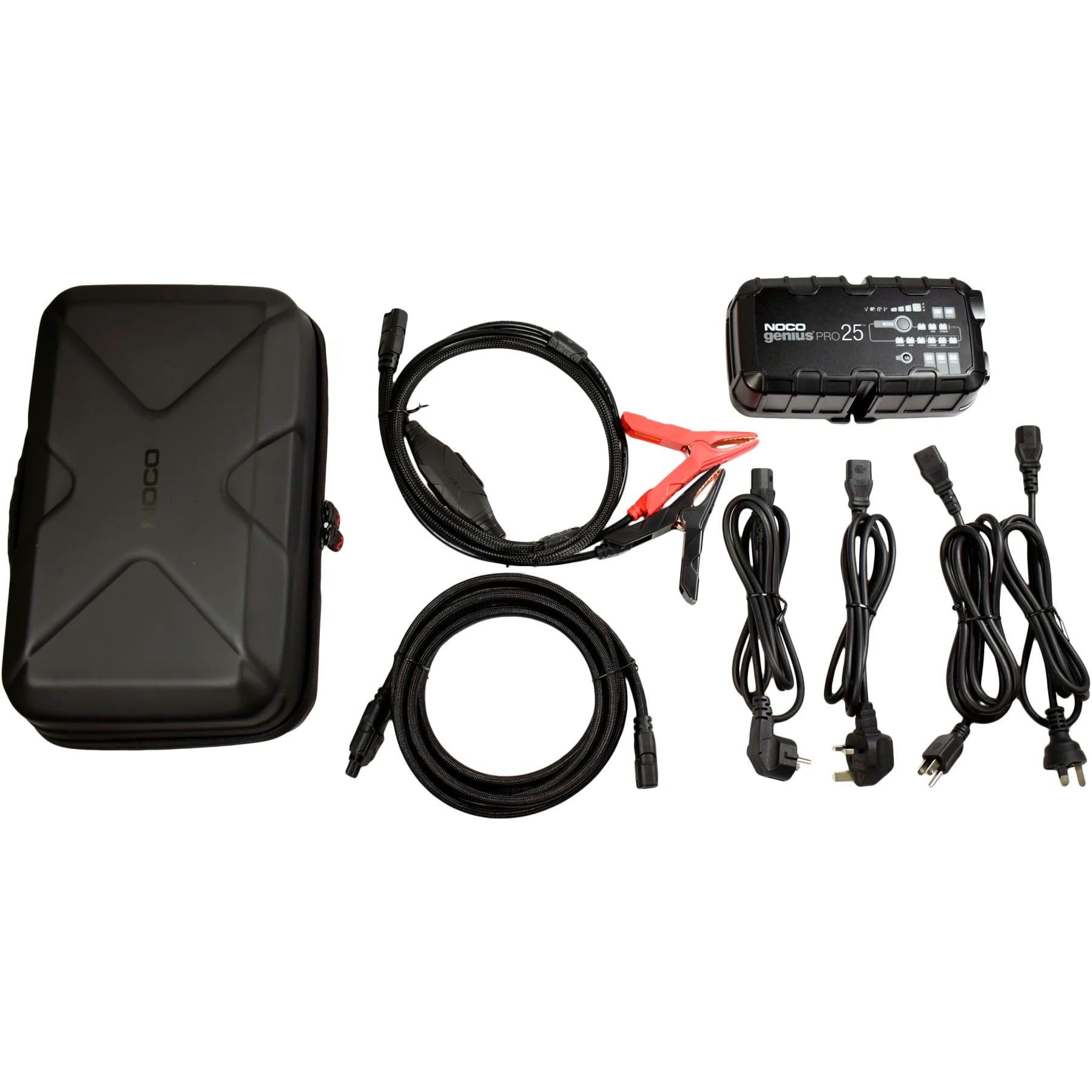 NOCO GENIUSPRO25, chargeur de batterie de voiture intelligent 25 A, chargeur automobile portable 6 V, 12 V et 24 V, mainteneur de batterie, chargeur d'entretien et désulfateur pour batteries AGM, lith