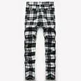 thumbnail image 4 of jsaierl Men's Plaid Dress Pants Straight Fit Expandable Waist Pleated Front Suit Pants Checkered Casual Business Trousers, 4 of 7