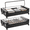 Black, variant on 2-Pack Under Bed Storage with Wheels, Grey Under Bed Storage Containers, Underbed Shoe Storage Organizer, Rolling Under Bed Metal Drawers for Clothes, Blankets(31.5 x 17.3 x 6.8 in)