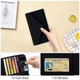 thumbnail image 6 of HAWEE Envelope Business Card Case Multiple Slots Black Wallet Clutch for Men and Women Cash/ ID/ Credit Card/ Smartphone/Checkbook, 6 of 7