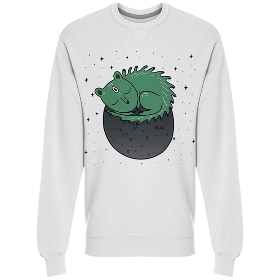 Cosmic Finger Cat In Space Sweatshirt Men -Image by Shutterstock, Male Large