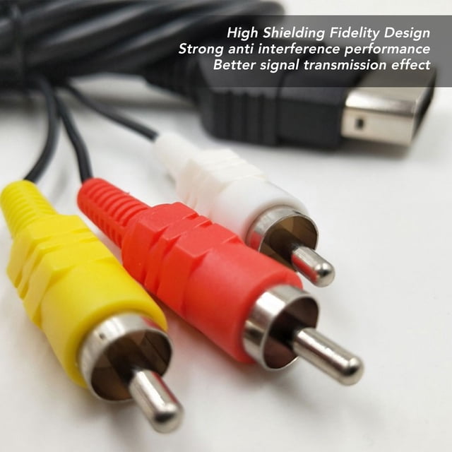 Cable de Video de Sonido del Juego, Consola de Juegos de 5.9 Pies Flexible AV Cord para TV