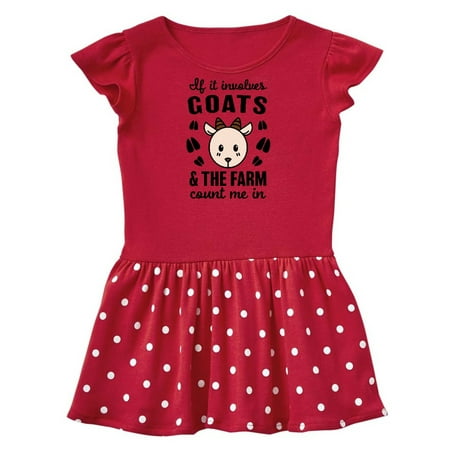 

Inktastic If It Involves Goats & The Farm Count me in Gift Baby Girl Dress