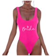 thumbnail image 1 of MKLEKYY Trajes De Baño Mujer Curvy Women Fashion Letter Print Piece Swimsuit Sexy Bikini Swimwear Bathing Sleeveless Backless Swimsuit 1700, 1 of 4