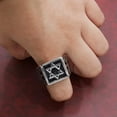 thumbnail image 4 of VIVIDELLE Mens Stainless Steel Six Point Hexagram Star of David Ring Size 7-13-13-Square Design, 4 of 6