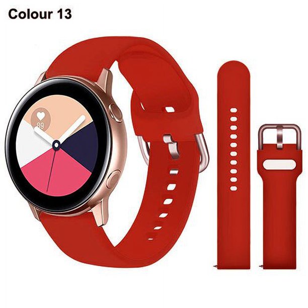 Correa de silicona para Samsung Galaxy Watch, pulsera de 20mm, 22mm, Active 2 Watch 3, 45mm, 42mm, Gear S3, Amazfit bip