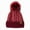Burgundy, variant on CC Quilted Pom Beanie