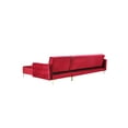 thumbnail image 5 of Chic Home Kiefer Velvet Right Facing Convertible Sectional Sofa Bed, 5 of 6