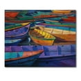 thumbnail image 3 of Designart 'Boats During Warm Sunset Resting On The Water II' Nautical & Coastal Print on Natural Pine Wood, 3 of 5