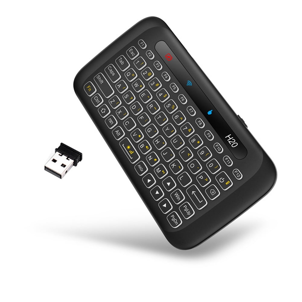 Ltesdtraw 2.4G Touchpad Air Mouse Backlit Wireless Keyboard USB Receiver for Smart TV Box