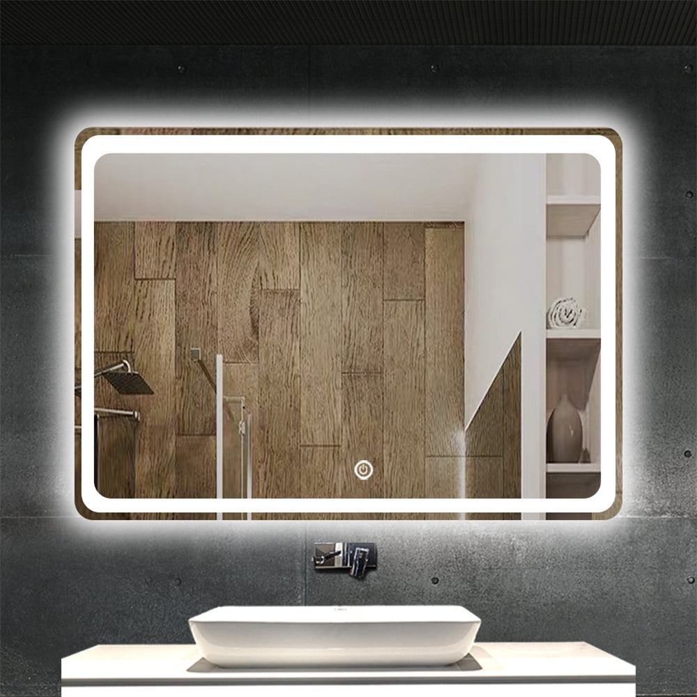Bathroom Mirror LED Lighted Wallmounted Vanity Mirror 32”x 24” Anti